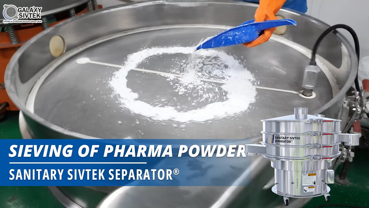Sieving pharma powder with Ultrasonic vibro sifter.