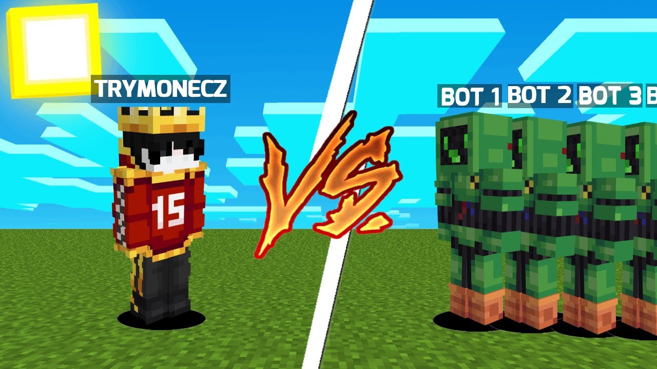 JA VS 4 POTĘŻNE  BOTY...