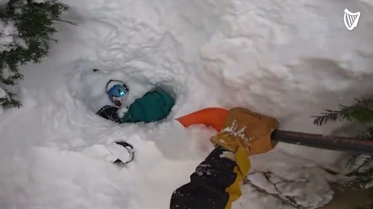 The Incredible Rescue: Skier saves buried snowboarder's life in a chance encounter