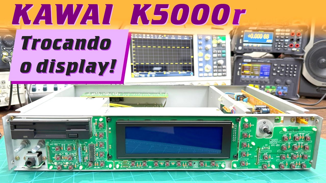 Troca do display do módulo sintetizador Kawai K5000 r