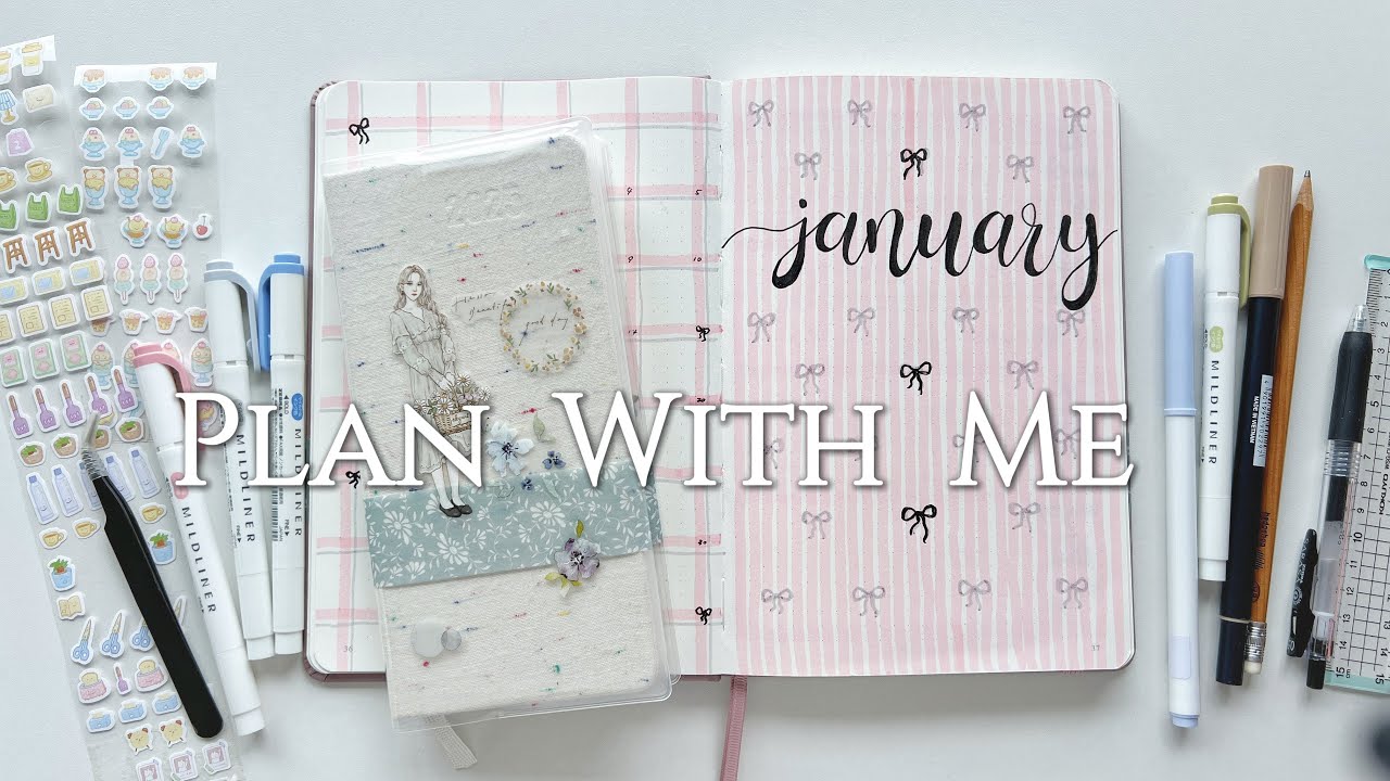 January Plan With Me ✿ Weekly Planner Setup ✿ How I Track My Time In My Planner ✿ Soft Colours