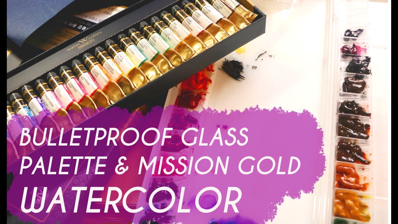 REVIEW- Mission Gold watercolor set & Mijello Bulletproof Glass Palette (requested)