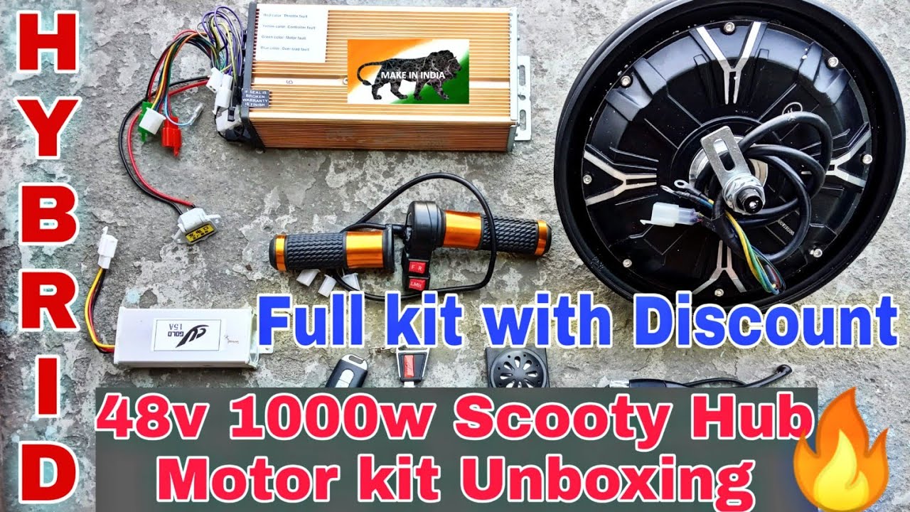 48v 800w BLDC Hub Motor Kit for Scooty 10-inch wheel