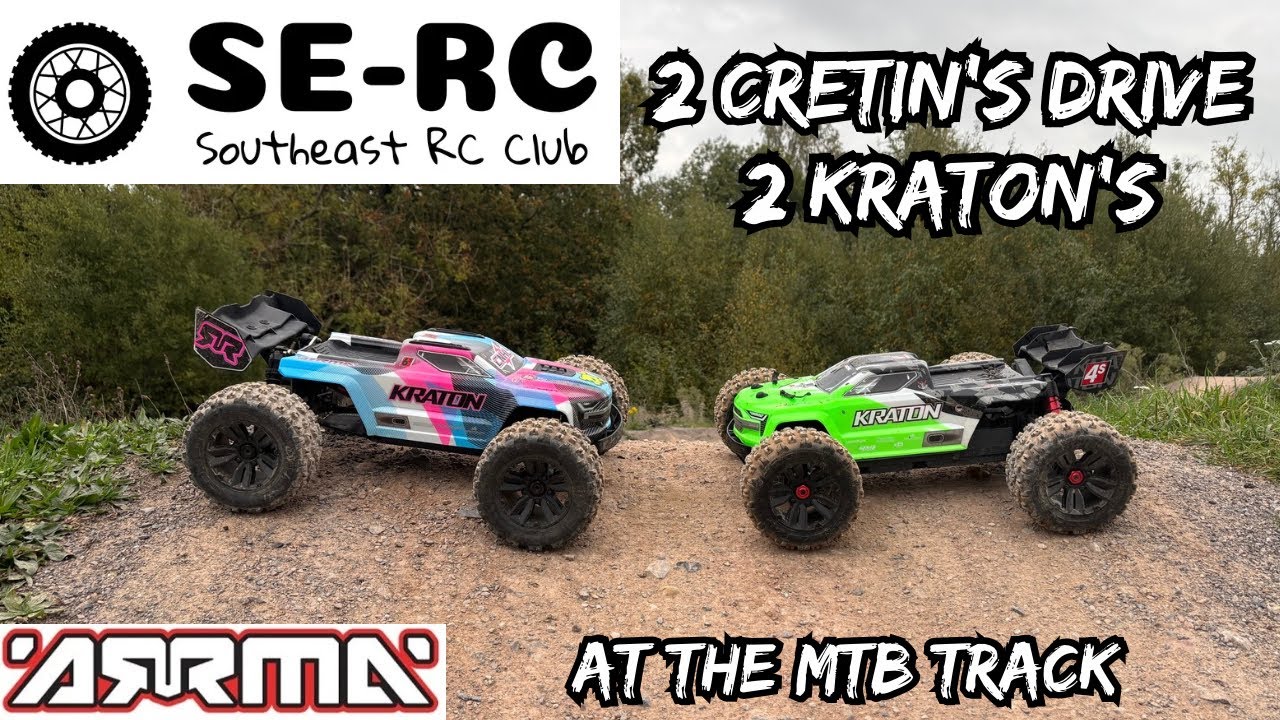 Arrma Kraton 6s and 4s at the MTB track 