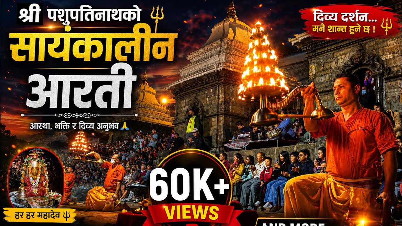 आराध्यदेव भगवान श्री पशुपतिनाथको सायङ्कालीन शुभ आरती | Shree Pashupati Nath Sandhya Aarati