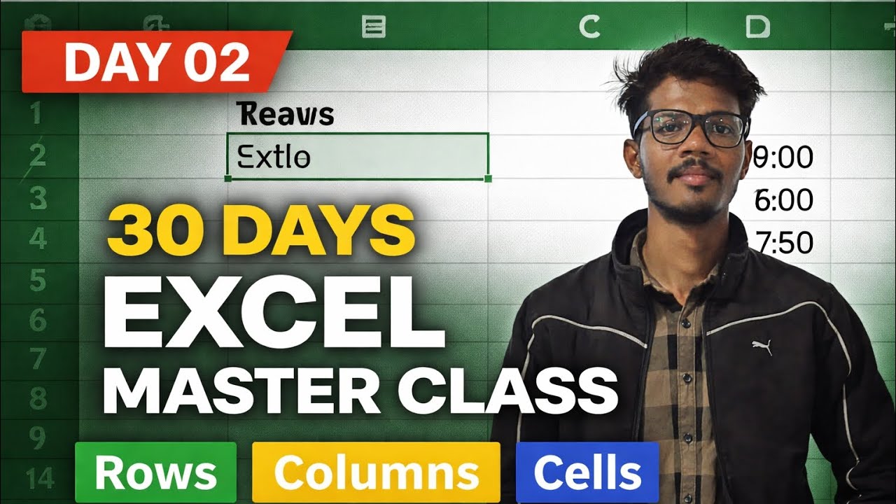Excel Basics Day 2 🔥 | Rows, Columns, Cells Full Tutorial for Beginners