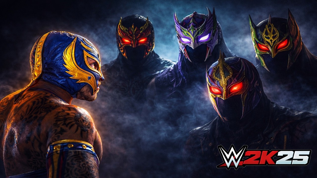 REY MYSTERIO VS 5 LUCHADORES ENMASCARADOS - El REY de las ACROBACIAS podra DERROTARLOS?