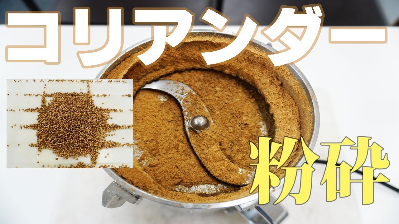 【スパイスパウダー】小型粉砕機でコリアンダーを粉砕（ミニスピードミル）