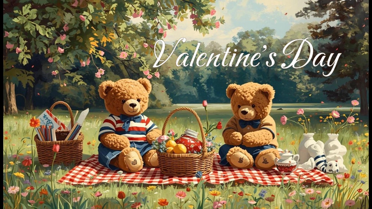 Soft Sunshine & Teddy Bear Picnic Ambience 🌼 Peaceful Spring Day Music