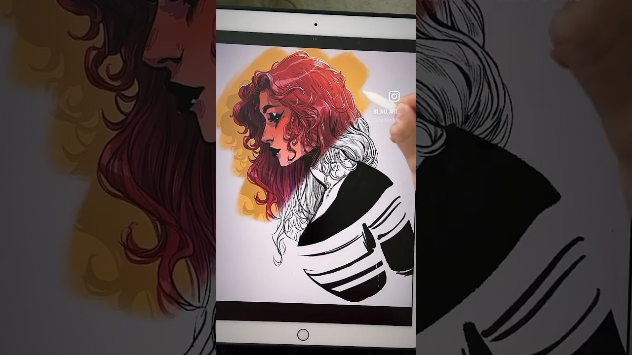 Sketch to final ;) #procreate #digitalart