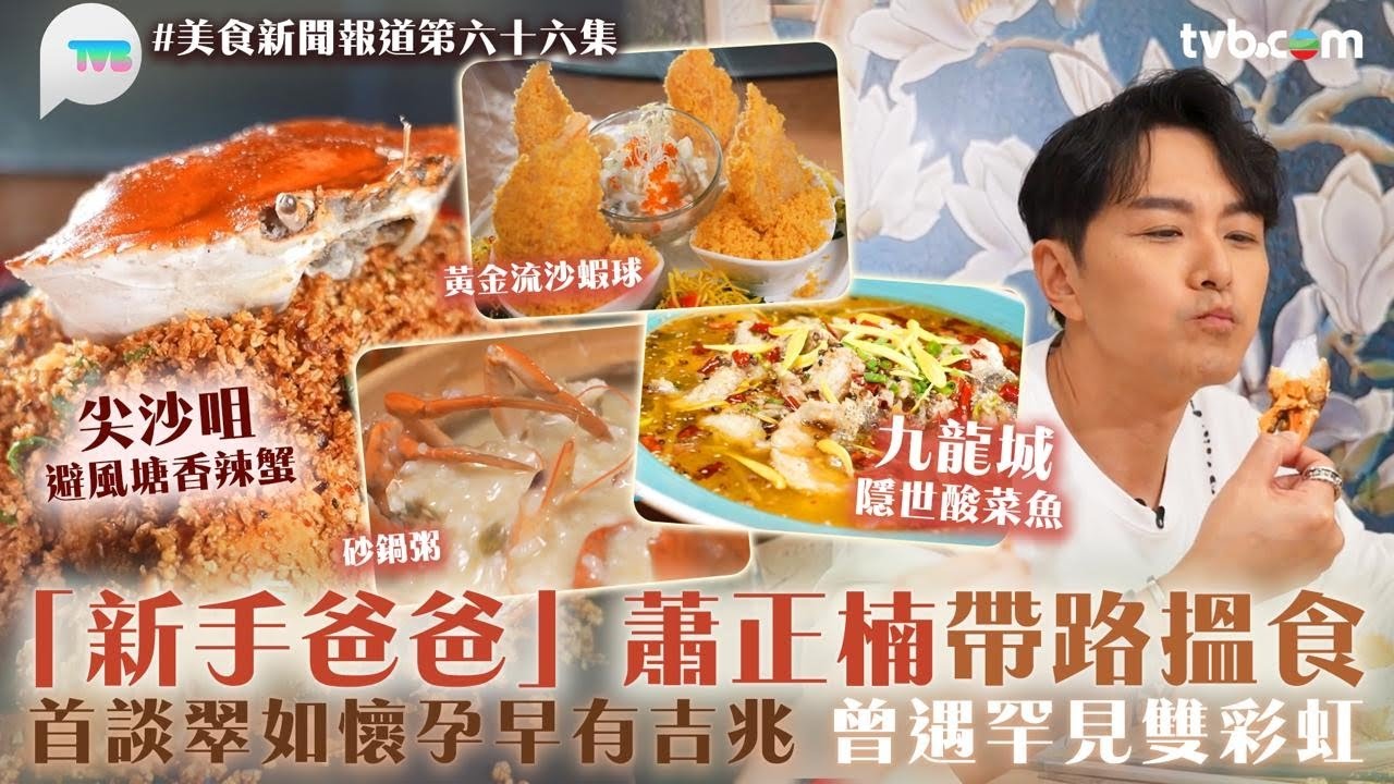 美食新聞報道｜ 蕭正楠帶路尖沙咀+九龍城搵食！首談黃翠如懷孕早有吉兆 曾遇罕見雙彩虹｜TVB Plus