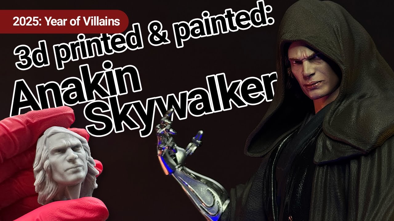 Epic 3D Printed Anakin Skywalker by SW3D Patreon! Lava Paint Tutorial!