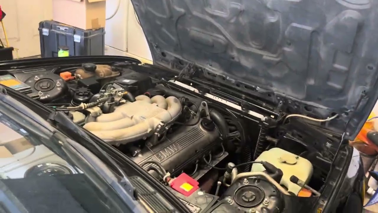 Cold start of 1993 BMW 325i E30 convertible