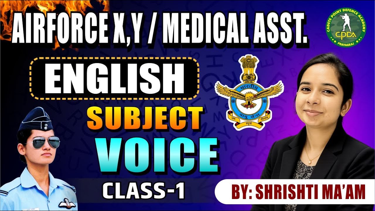 NDA/CDS/AFCAT 2026 | English Class 01 |  Voice (Concepts + Practice) | Defence Selection Batch