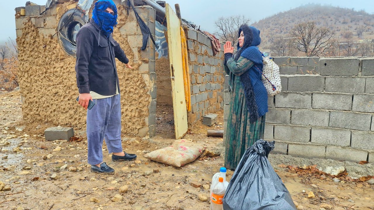 Helping a homeless mother in heavy rain; a gift from a young man