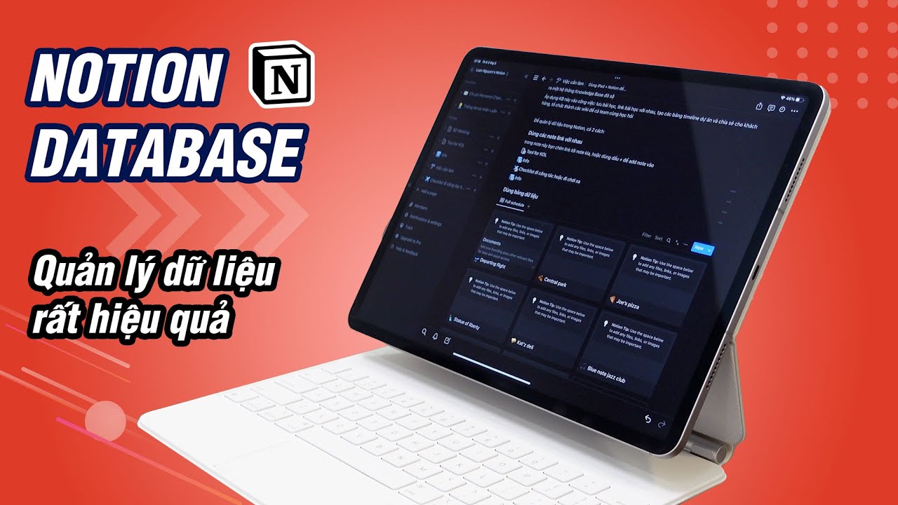 Ghi chú với iPad + Notion: cách quản lý dữ liệu hiệu quả