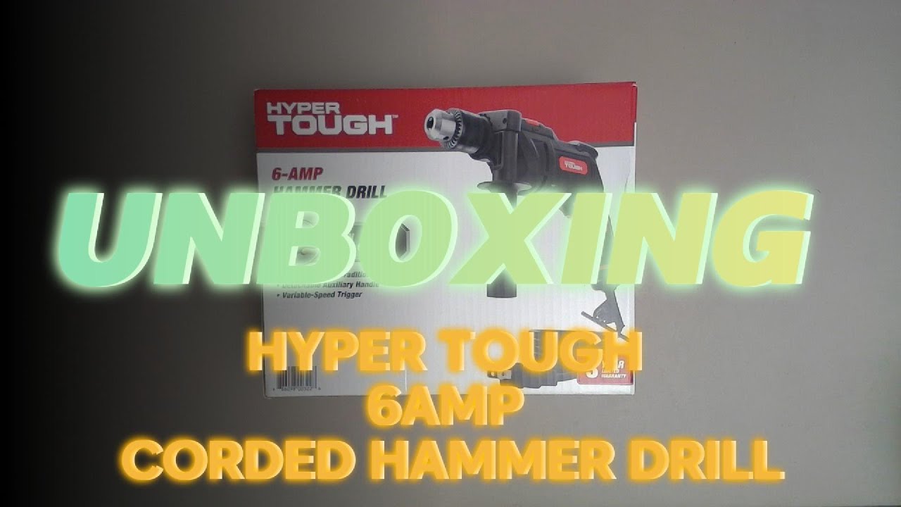 UNBOXING Hyper Tough 6Amp Corded Hammer Drill