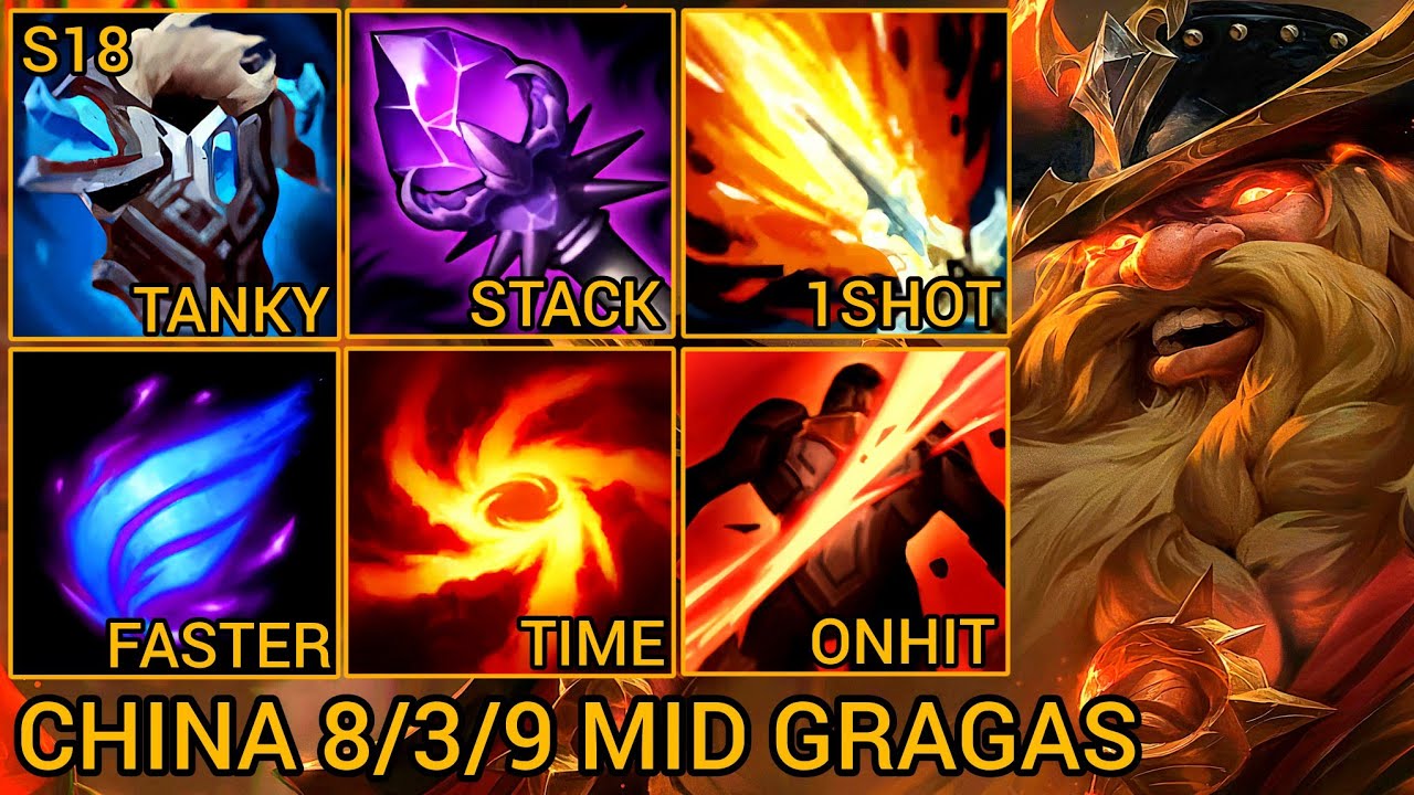 Gragas Mid S Rating 8/3/9 - China Server Wild Rift Season 18 New Build Best Tier By Tiarty