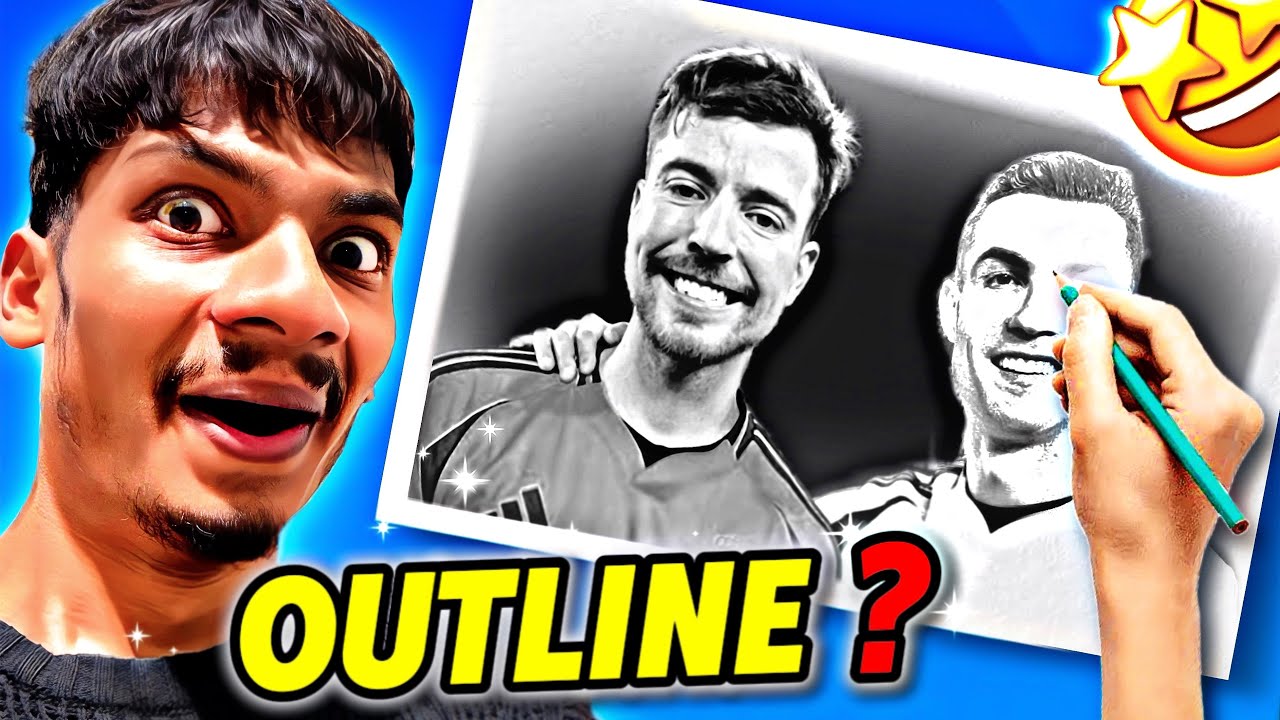 HOW TO DRAW Perfect OUTLINE 😱 REALISTIC DRAWING