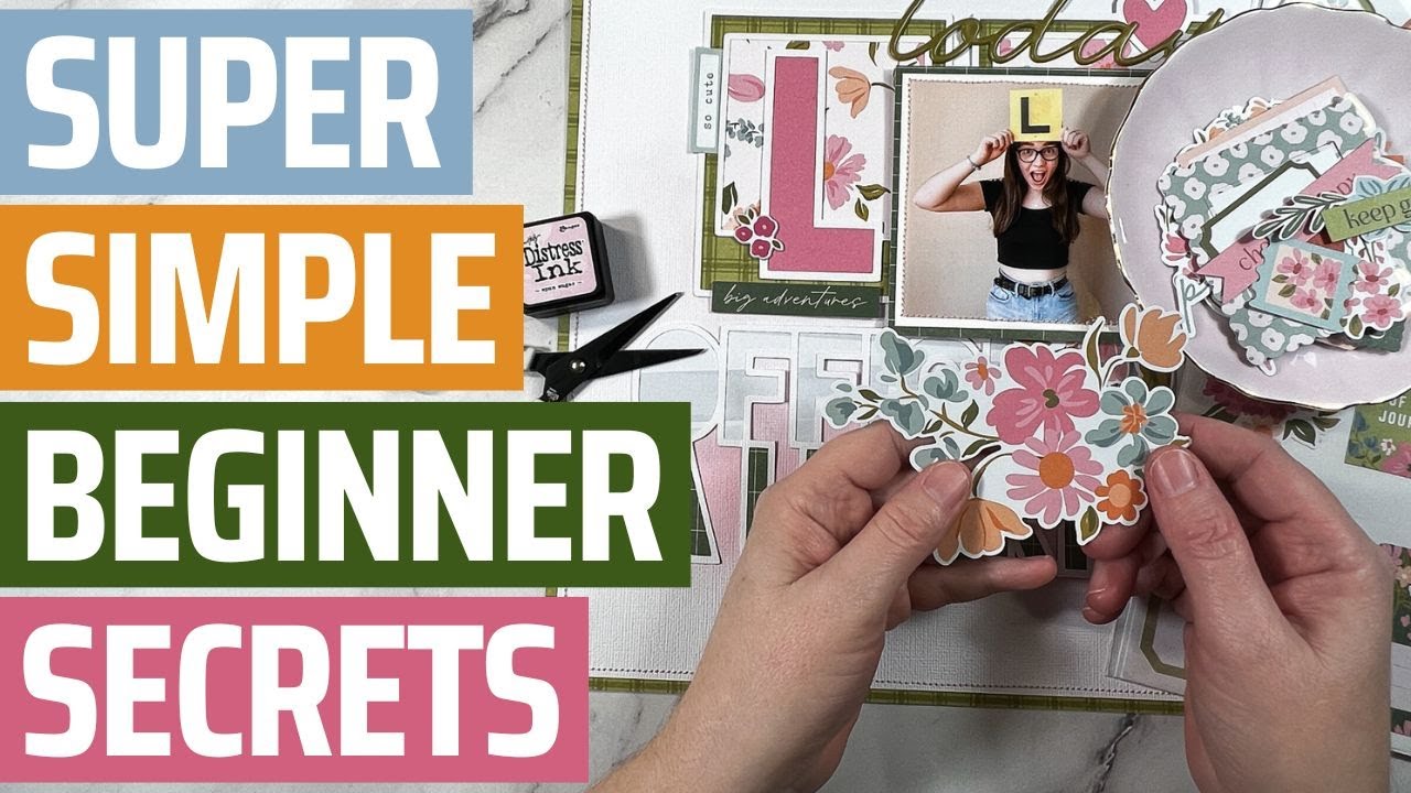 A Layout that looks COMPLICATED but isn&rsquo;t! 😱 Simple Scrapbooking for Beginners