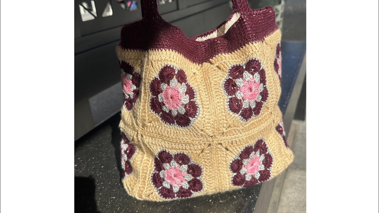 شنطة بالكروشي / حقيبة كتف كروشي سهل للمبتدئات / tote bag tutorial 