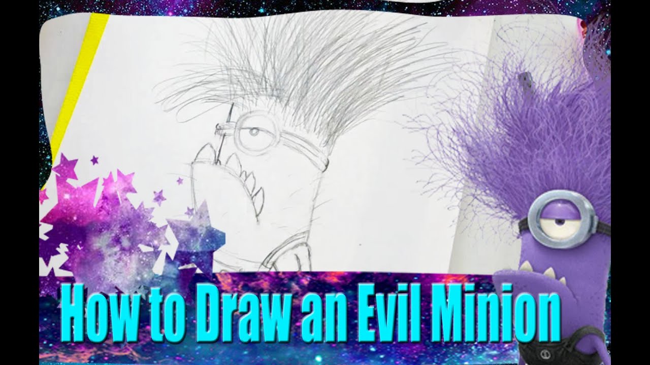 How to Draw an Evil Minion from Dreamwork's Despicable Me 2 - @DramaticParrot