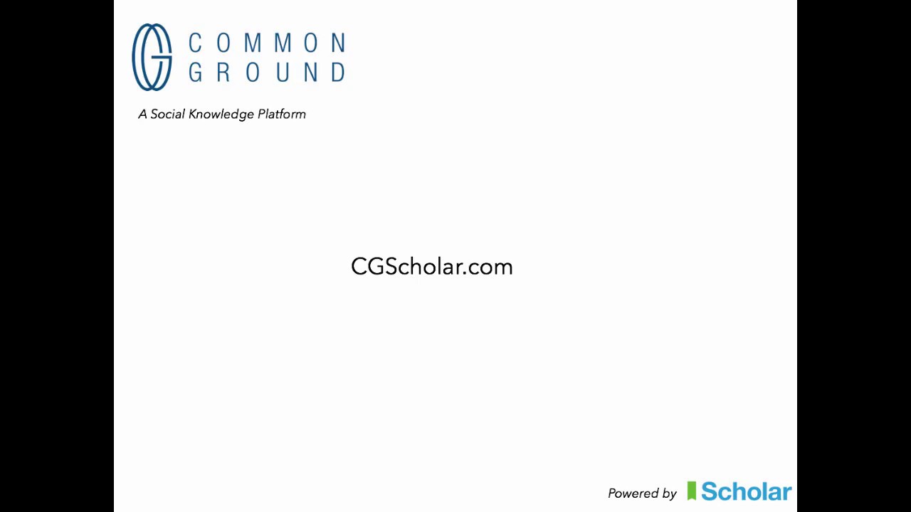 1  Creating a CGScholar Account