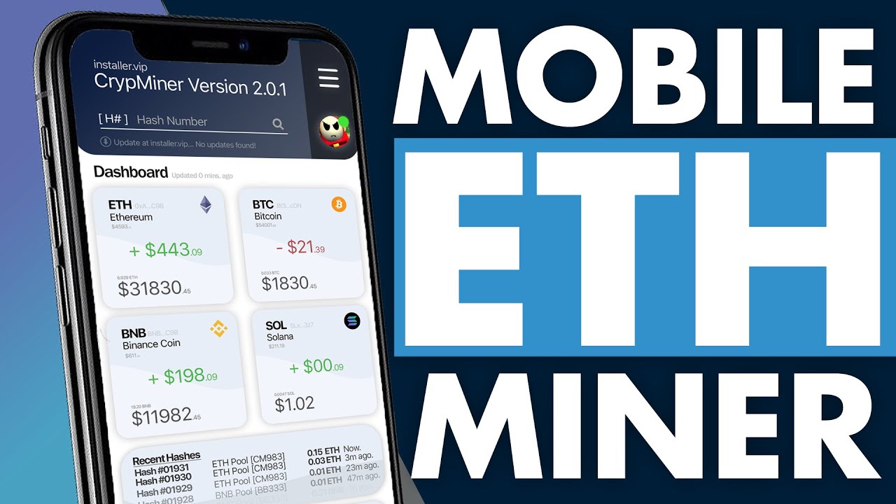 Ethereum Miner App Android/iOS - How to Mine Ethereum on Your Phone in 2021! ($30+ per day)