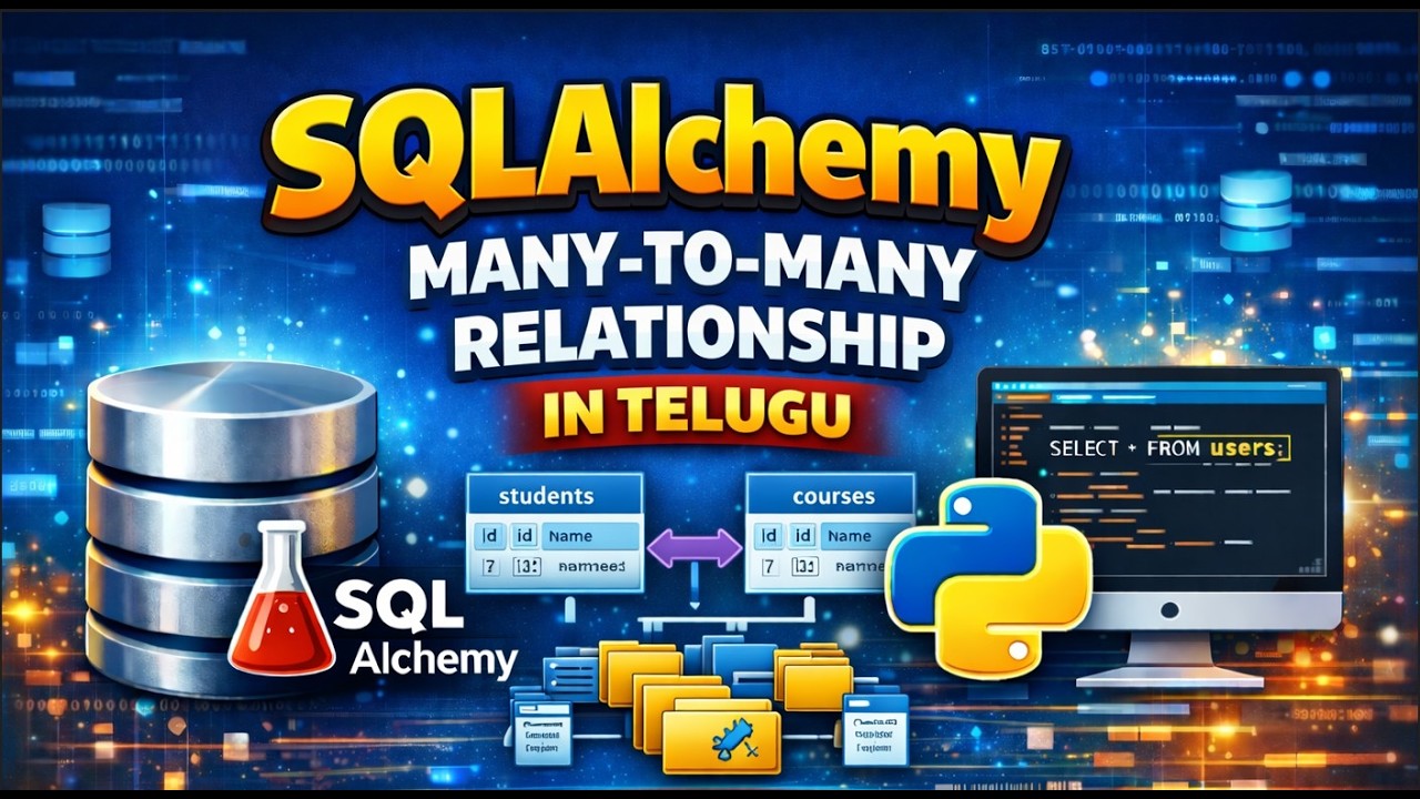 SqlAlchemy many to many relationship in Telugu | Part 7
