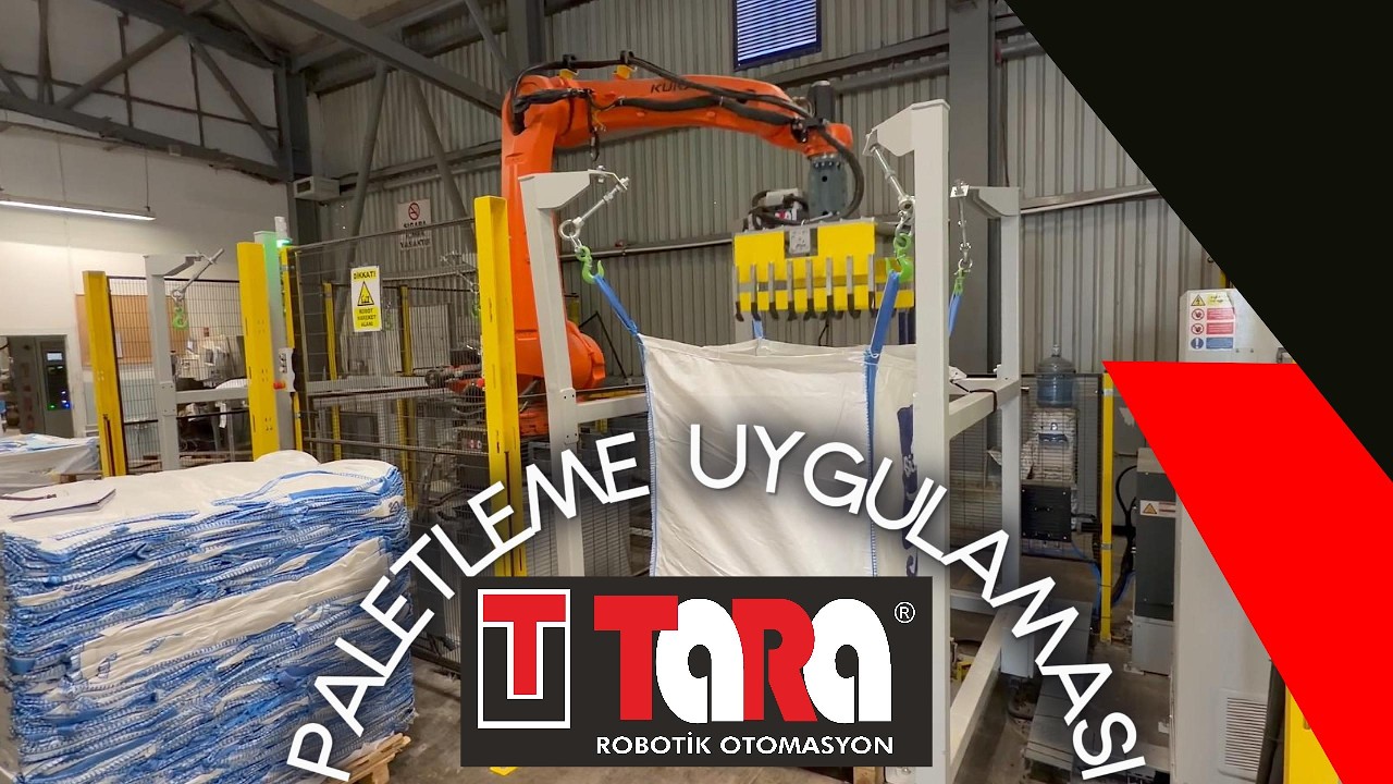 BALIK YEMİ TORBA PALETLEME ROBOTU &ndash; TARA KUKA ROBOTİK OTOMASYON