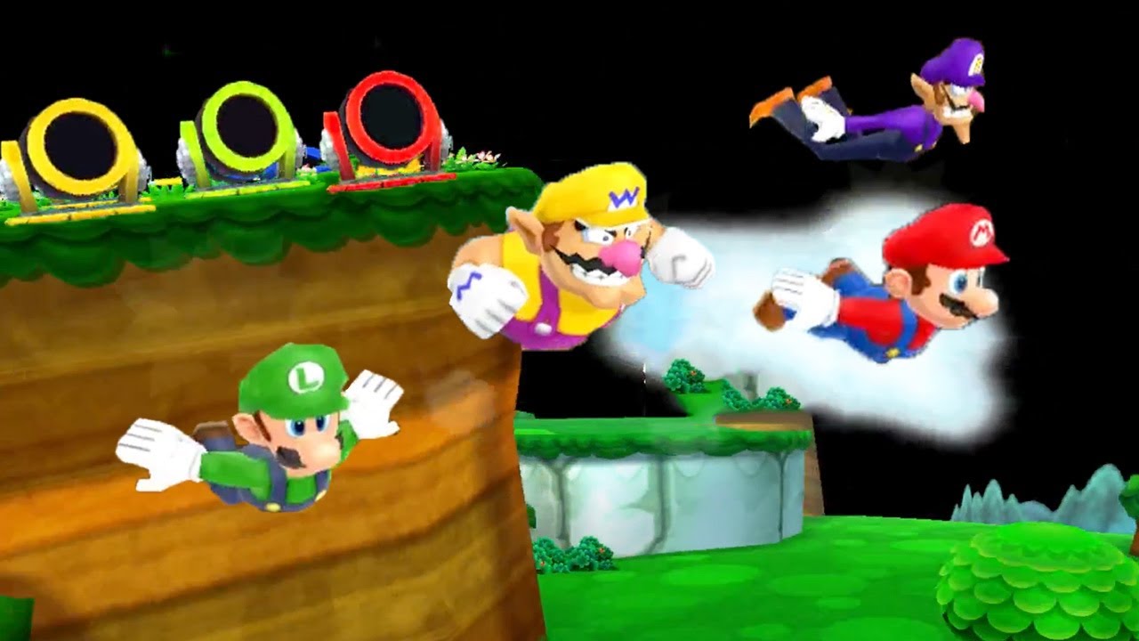 Mario Party: Island Tour Minigames - Mario vs Waluigi vs Luigi vs Wario (Master Cpu)