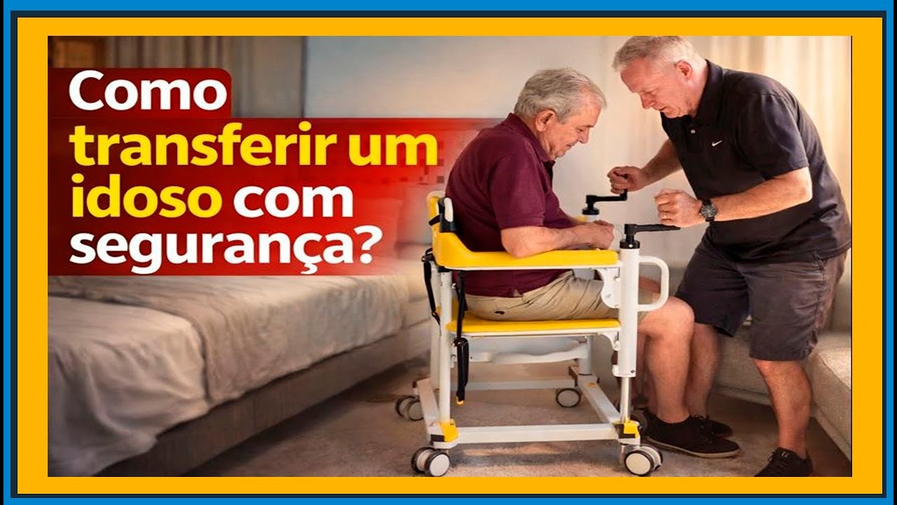 Cadeira de Transferência Idoso Acamado 3 em 1 Elevação Remoção e Banho 120KG