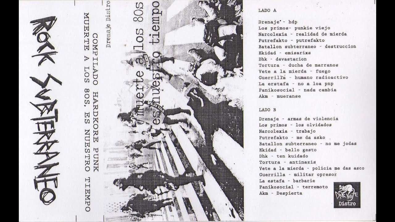 compilado hardkore punk peru: muerte a los 80s, es nuestro tiempo