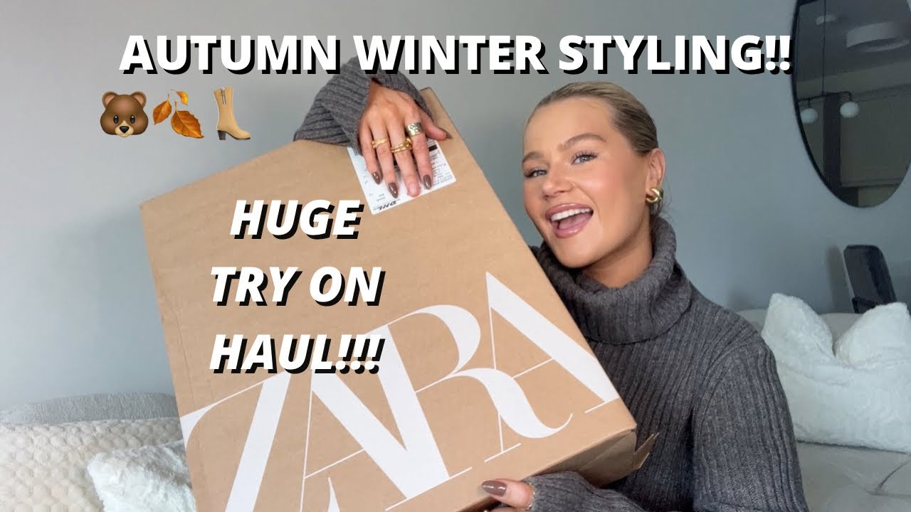 NEW ZARA HAUL!! AUTUMN WINTER STYLING | JACKETS | KNIT JUMPERS | BOOTS