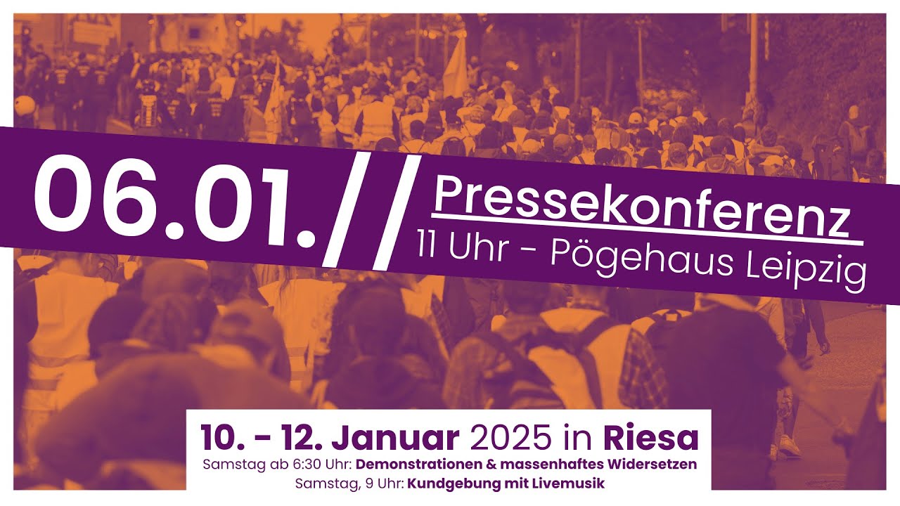 Widersetzen Riesa // Pressekonferenz 06.01 // P&ouml;gehaus Leipzig