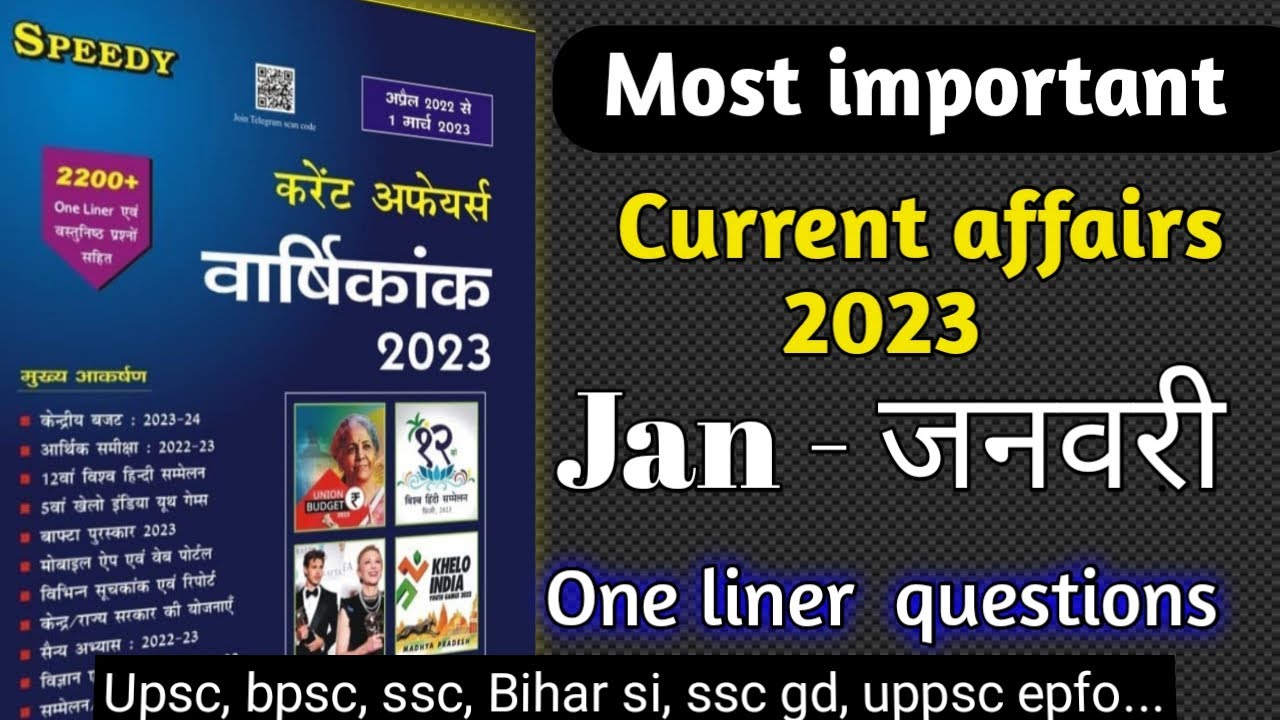 Current Affairs:January 2023|Important current affairs 2023|Current Affairs Quiz–Speedyकरेंटअफेयर्स