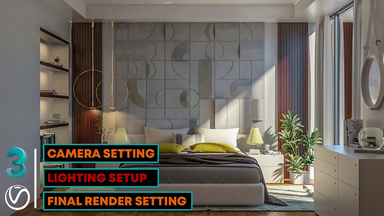 3Ds Max - Vray | Interior Camera Settings | Lighting Setup | Render Settings