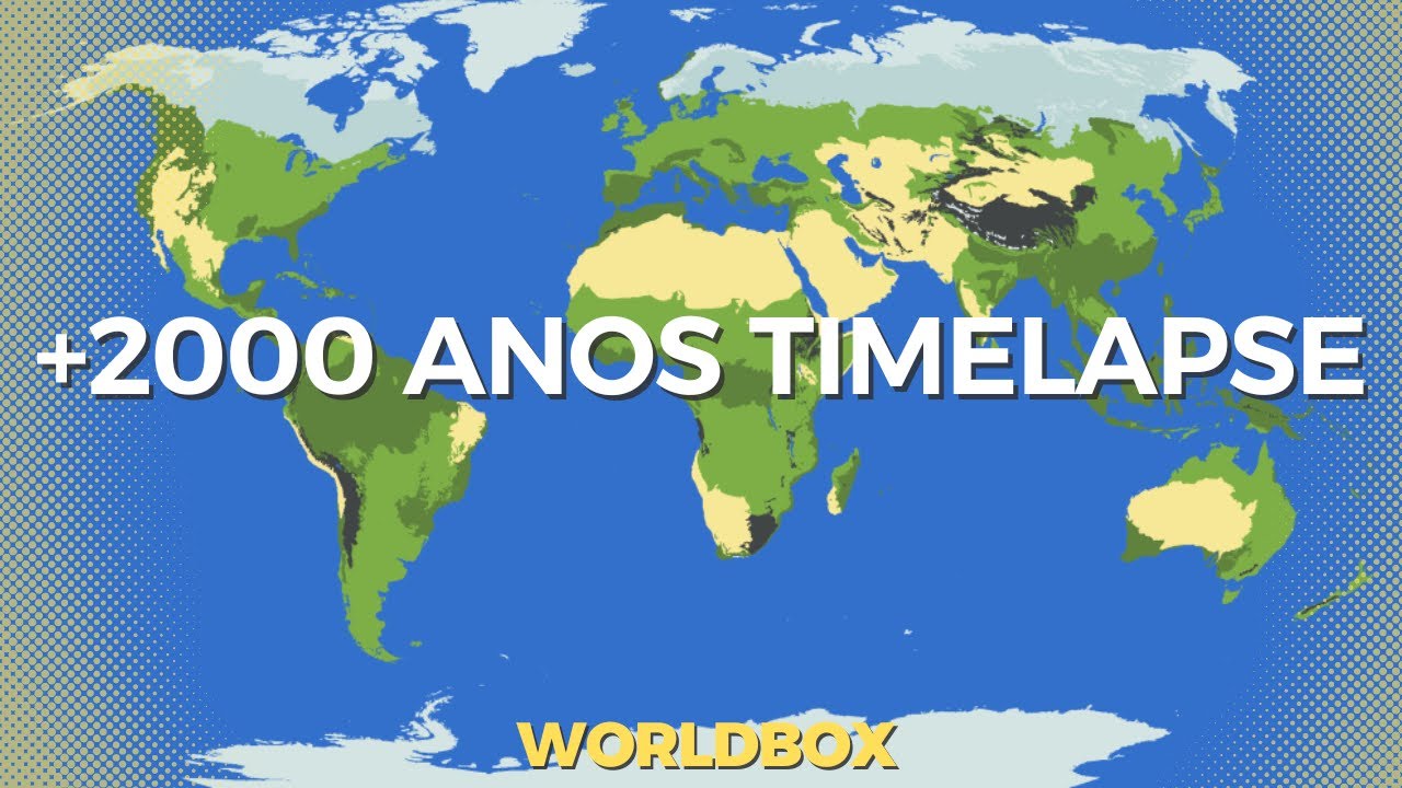 🌎 Humanos retomando o mundo em 2000 anos Timelapse - WorldBox Brasil 🌎