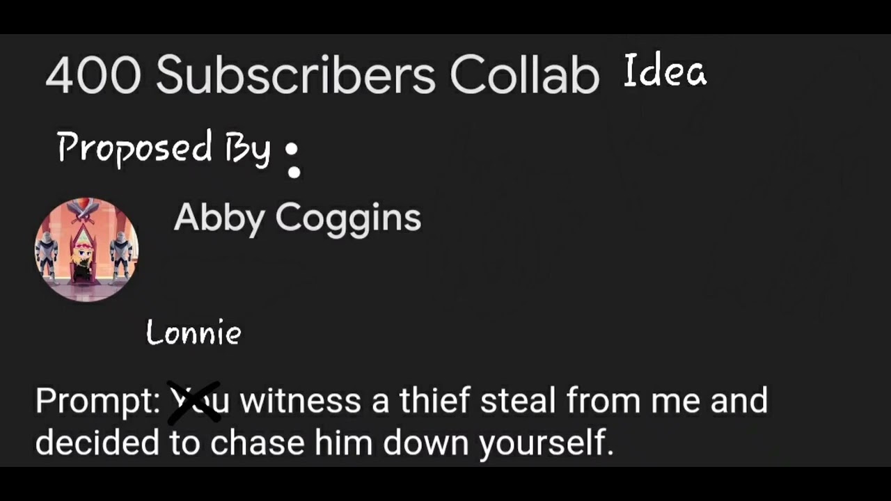 400 Subscribers Special Collab Prompt