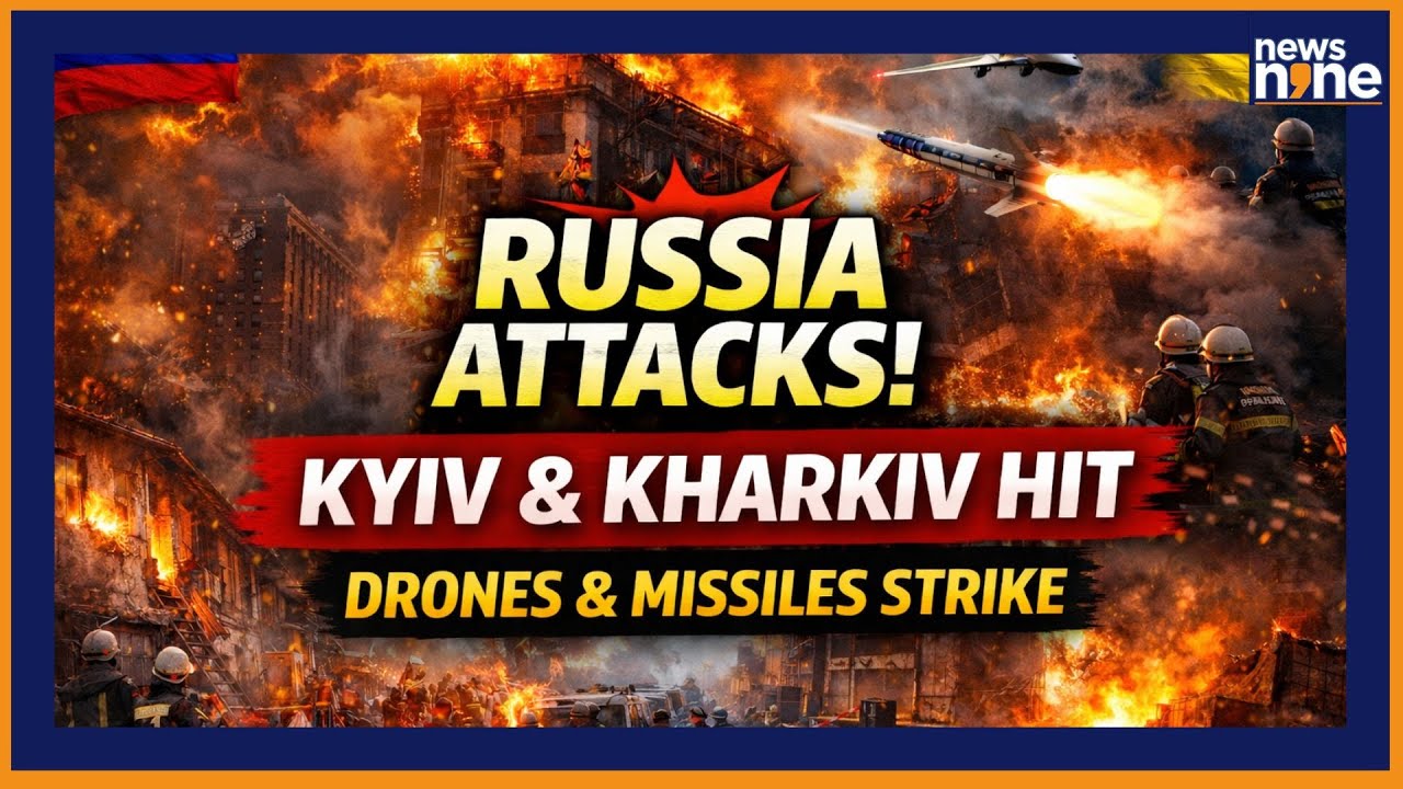 Russia Strikes Kyiv & Kharkiv: Drones Hit Hospital, Maternity Ward | Firefighters Rush In