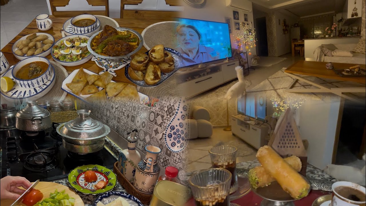 تحضير مائدة رمضان 🌙 وكل يوم دبارة شاهية طيبة للجميع