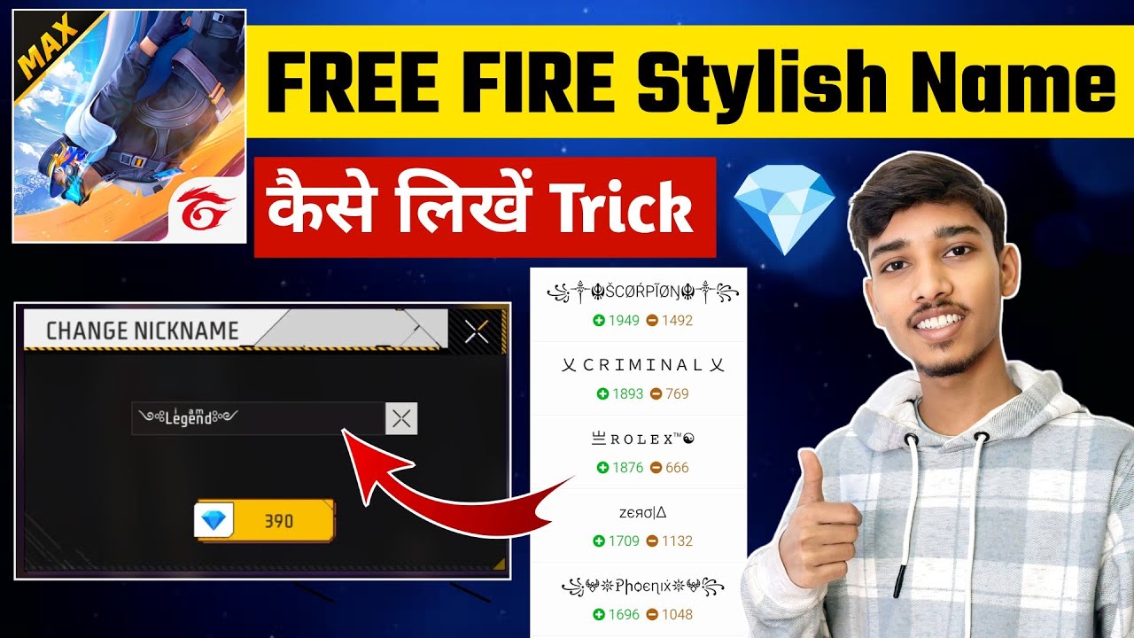 Free fire me stylish name kaise likhe | Free fire me stylish naam kaise likhe | Free fire name chang
