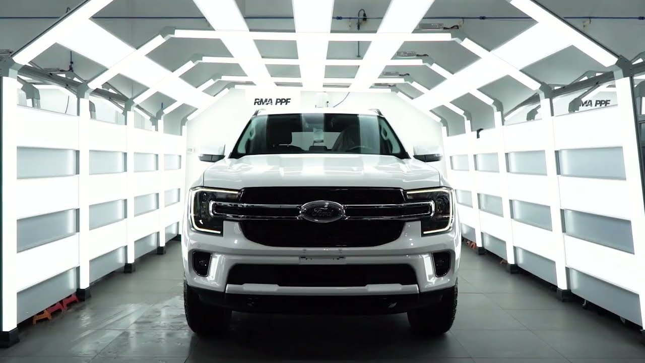 Белый Ford Everest получил максимальную защиту лакокрасочного покрытия | RMA PPF Dubai