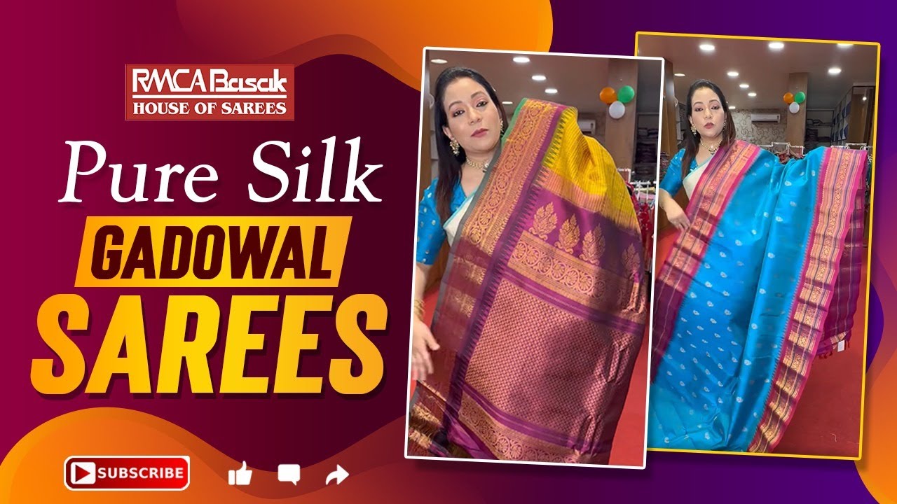 Pure Silk Gadowal Sarees || RMCA Basak