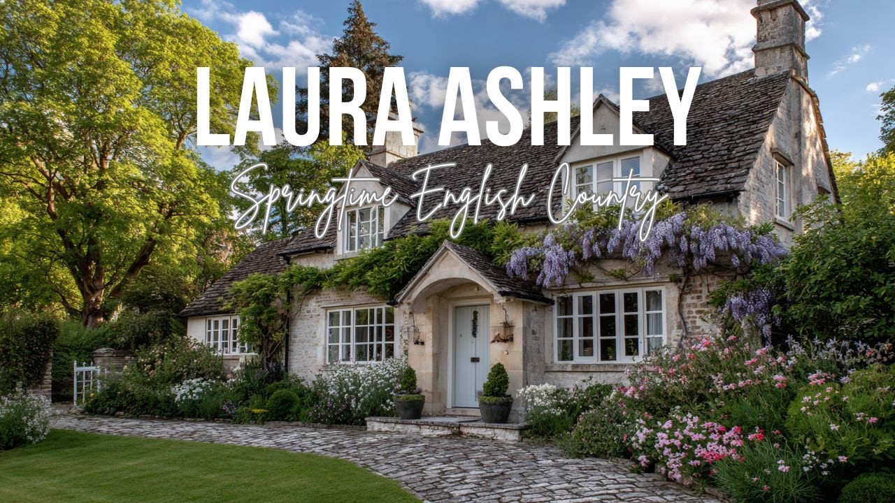 Springtime English Country Homes Inspired by Laura Ashley Elegance
