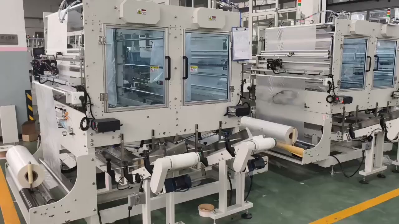 Double channel plastic cup packing machine with laser counter