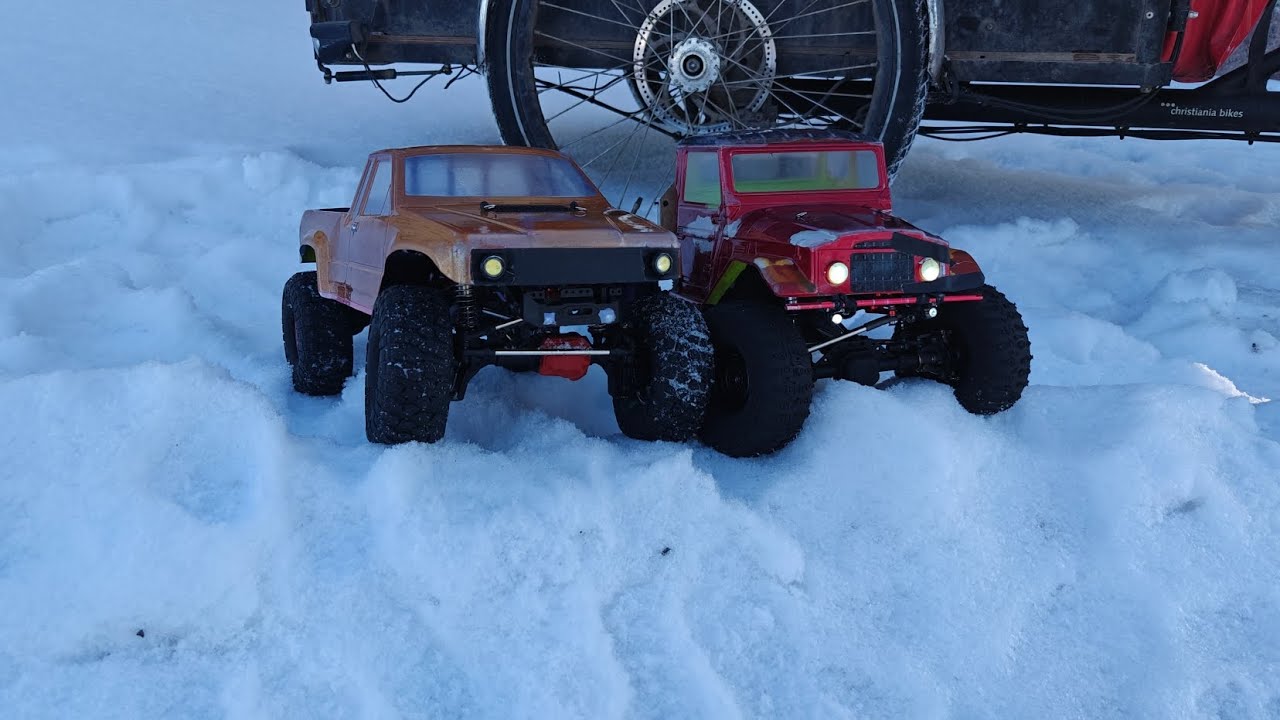 Easy snow trail with 5 years old driver.
