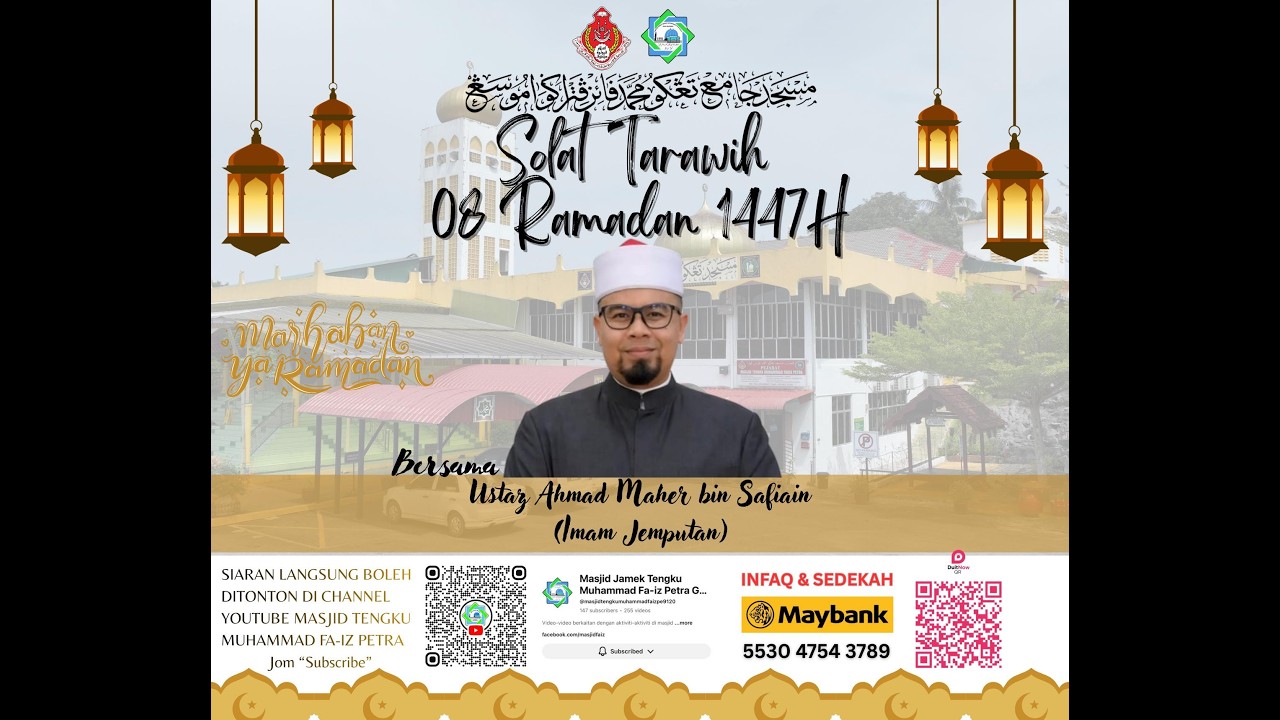 [LIVE] 08 Ramadan 1447H [Ustaz Ahmad Maher bin Safiain]