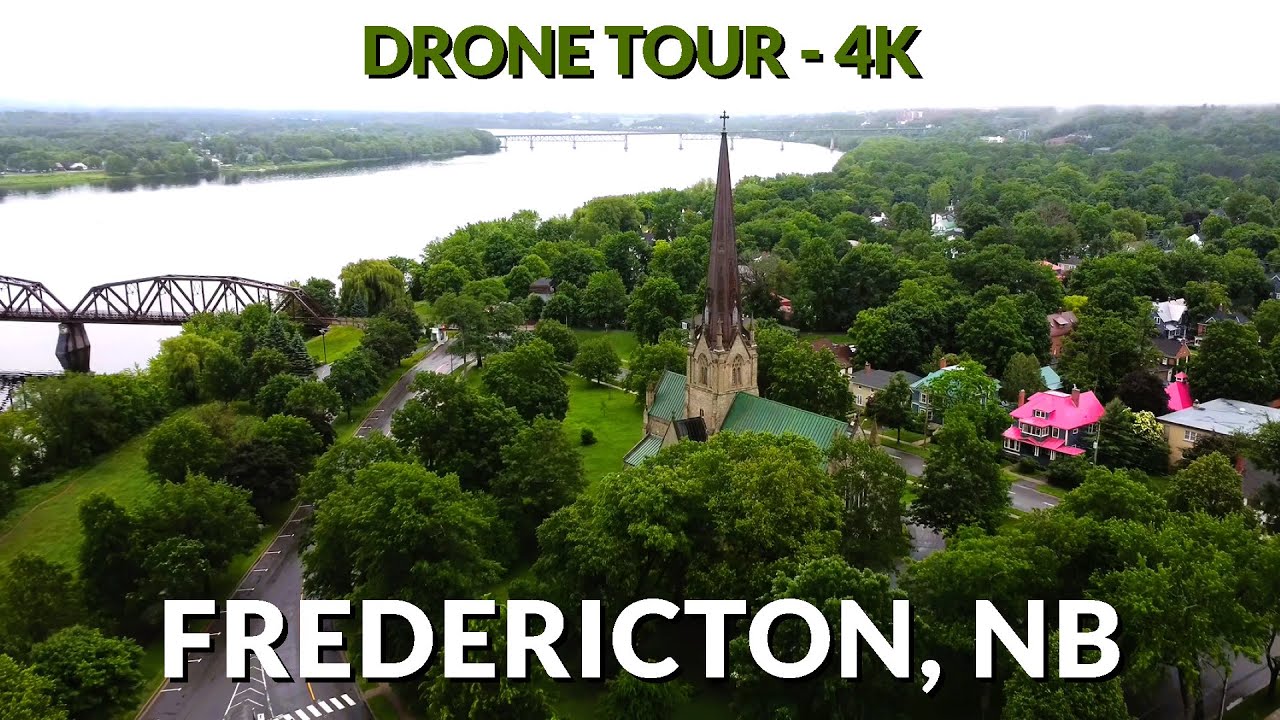 🏞️ Spectacular Drone Views of Fredericton in 4K 🎥 | Explore New Brunswick’s Capital 🇨🇦