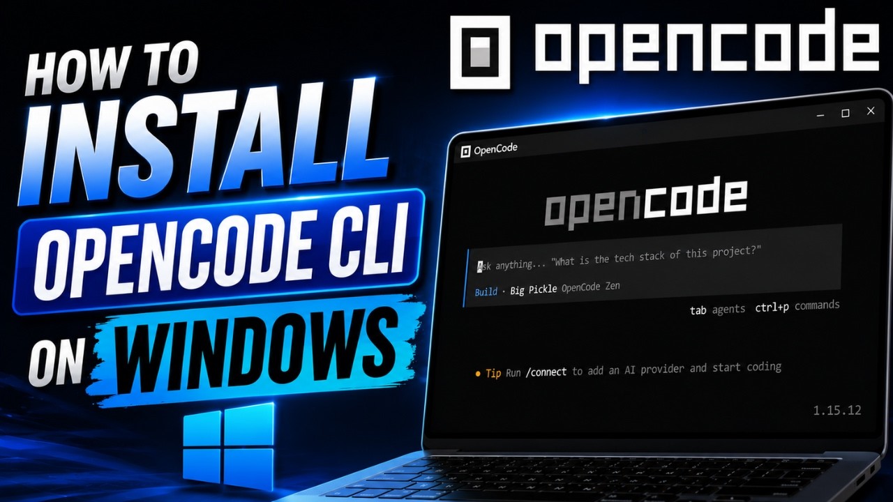 How to Install and Use OpenCode CLI on Windows 10/11 Tutorial